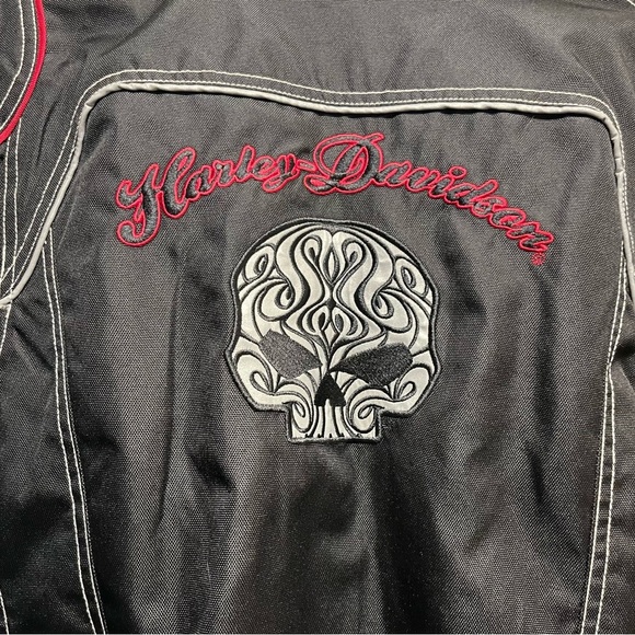 NWOT Harley-Davidson Black and Red Lightweight Motorcycle Jacket - Picture 5 of 14